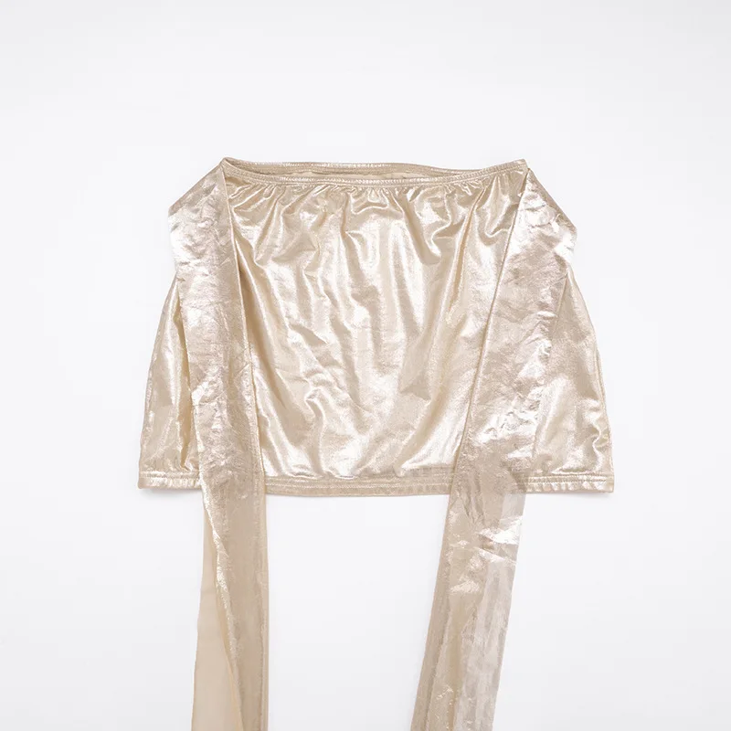 GLCMYAYA 2025 Fall Women's Dress Set See Through V-Neck Ribbon Shirt and Mini Skirt Suit Street Sexy Two 2 Piece Sets Outfits