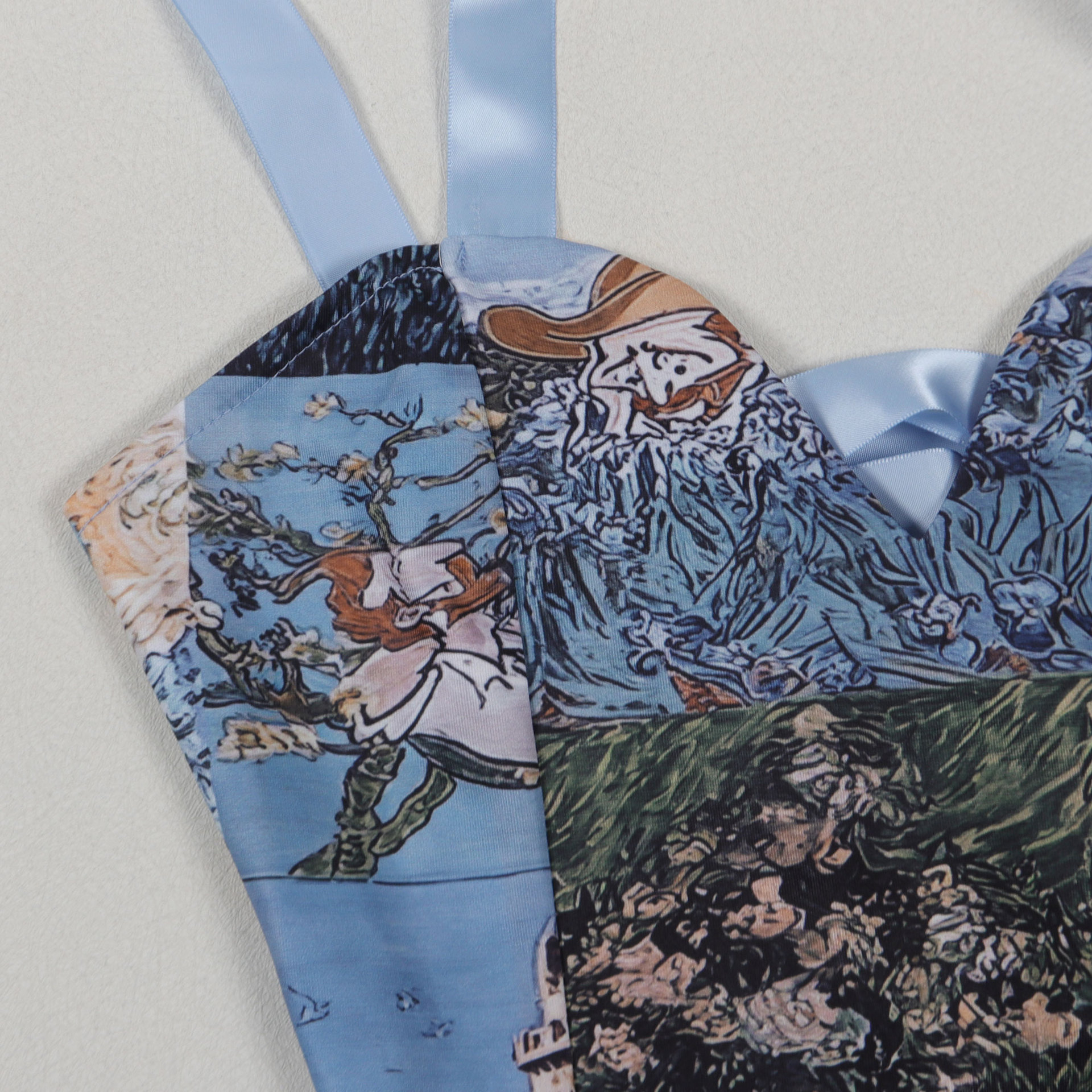 CM.YAYA Oil Painting Printed Women's Set Lace Up Back Crop Top and Pants Suit 2024 Fall Winter Two 2 Piece Sets Outfit Tracksuit CM.YAYA Oil Painting Printed Women's Set Lace Up Back Crop Top and Pants Suit 2024 Fall Winter Two 2 Piece Sets Outfit Tracksuit