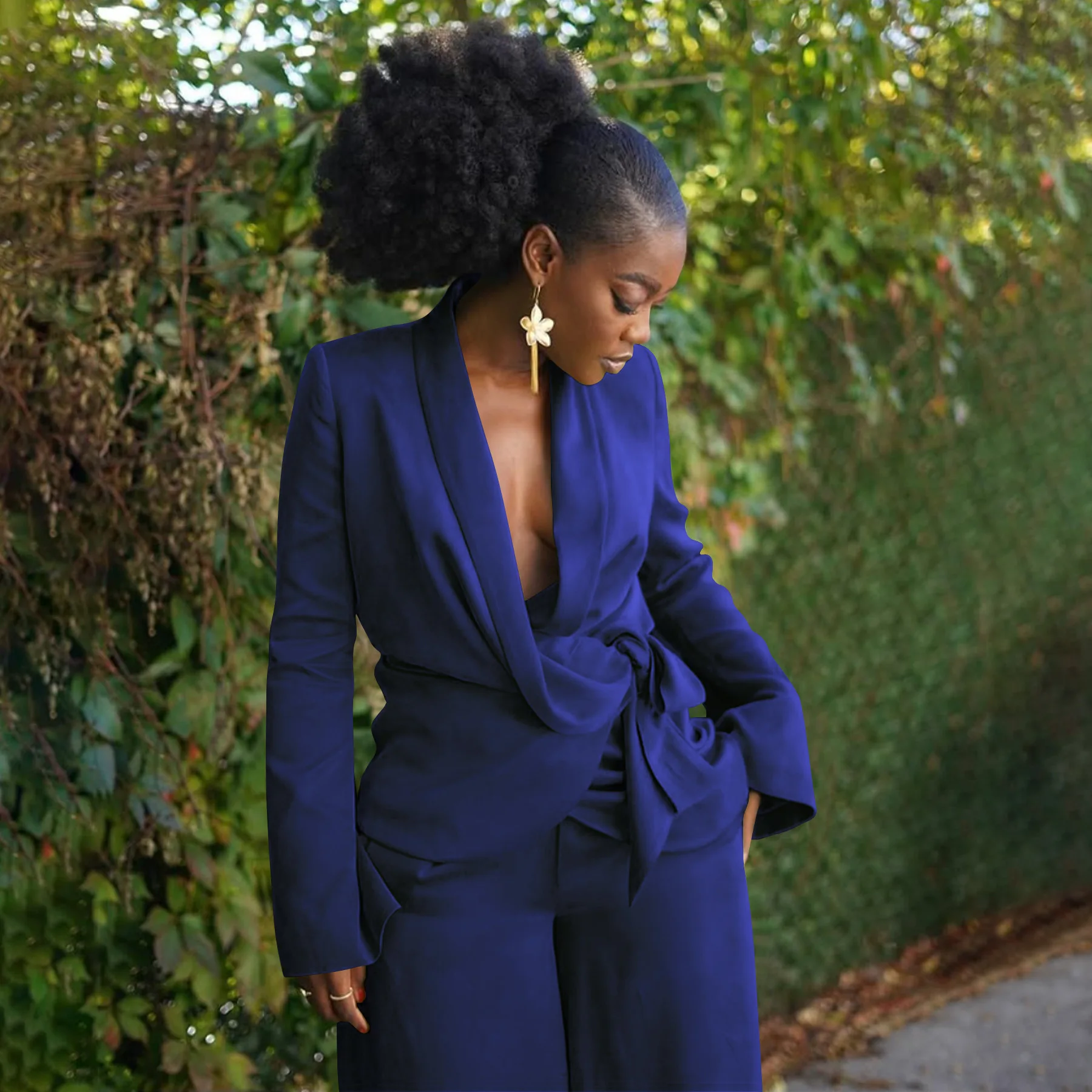 GLCMYAYA Street OL Work Women's Set Long Sleeve Blazers Tops and Wide Leg Pants Suit 2025 Fall Vacation Two 2 Piece Set Outfits GLCMYAYA Street OL Work Women's Set Long Sleeve Blazers Tops and Wide Leg Pants Suit 2025 Fall Vacation Two 2 Piece Set Outfits