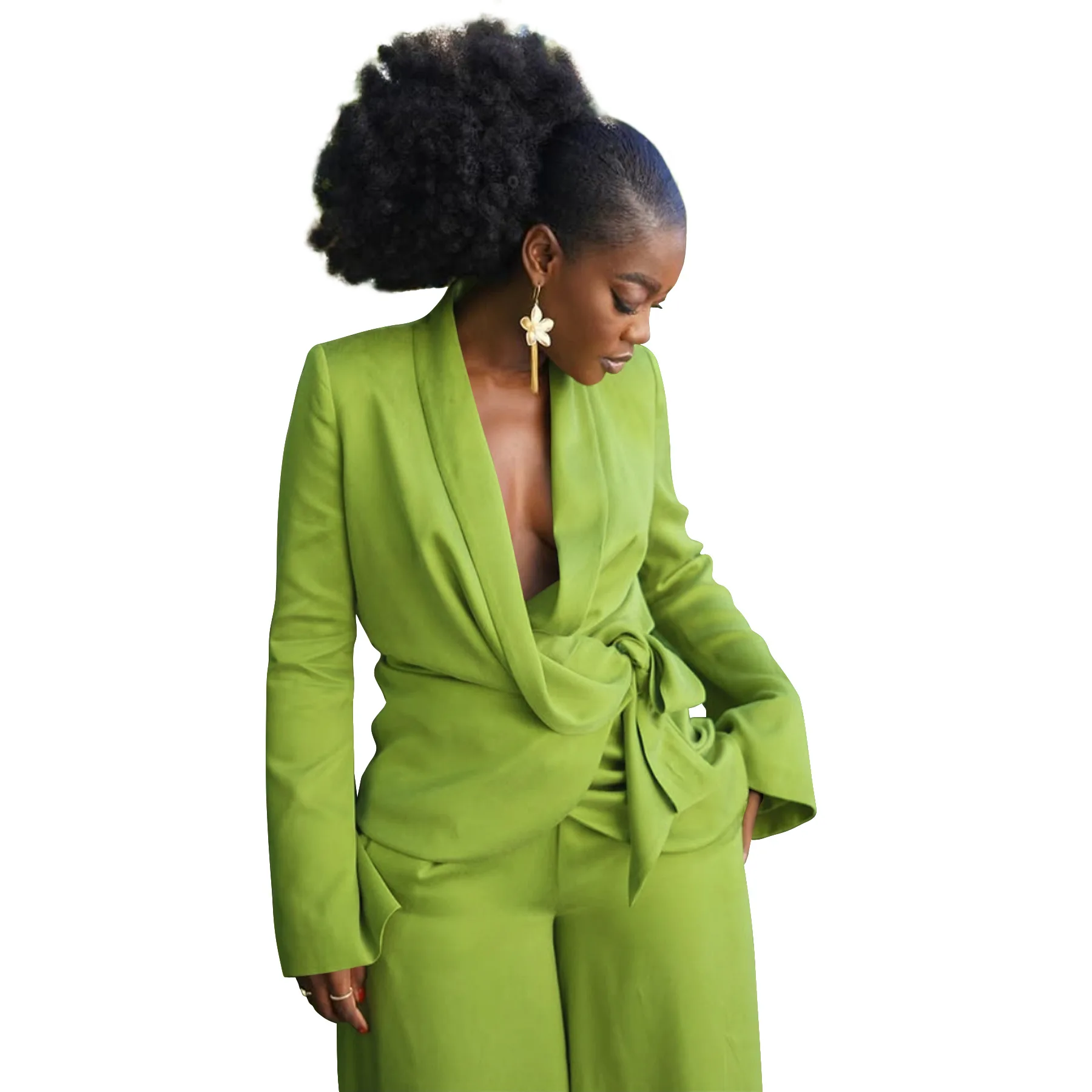 GLCMYAYA Street OL Work Women's Set Long Sleeve Blazers Tops and Wide Leg Pants Suit 2025 Fall Vacation Two 2 Piece Set Outfits GLCMYAYA Street OL Work Women's Set Long Sleeve Blazers Tops and Wide Leg Pants Suit 2025 Fall Vacation Two 2 Piece Set Outfits