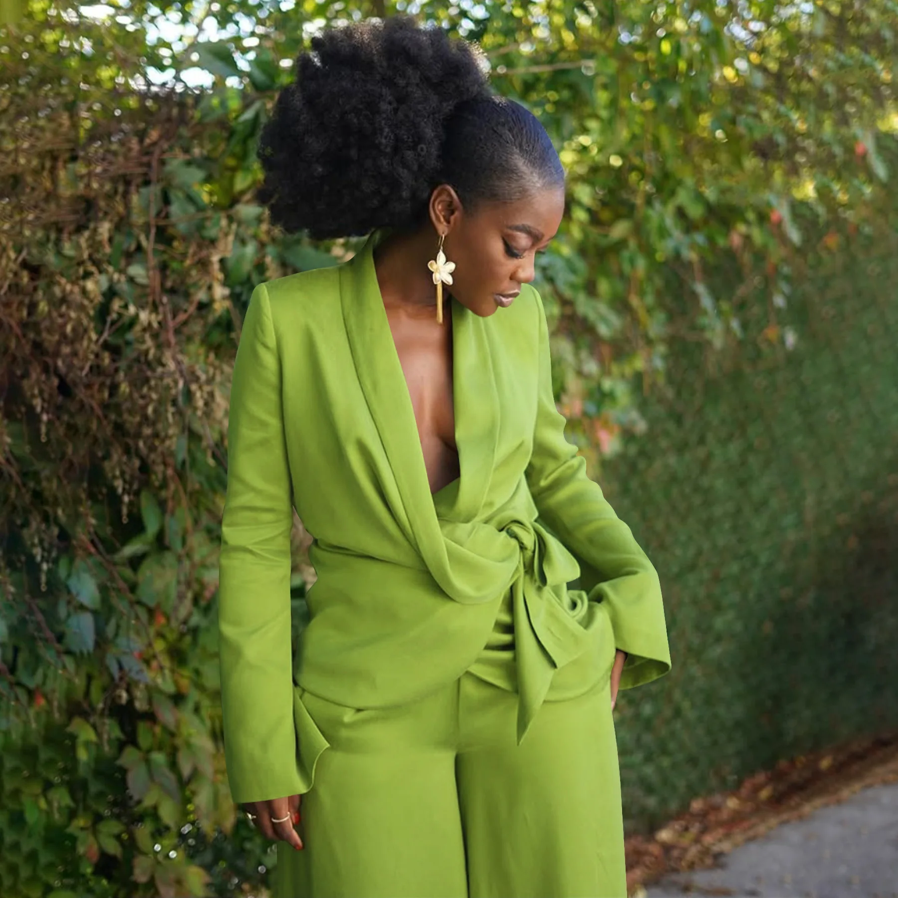 GLCMYAYA Street OL Work Women's Set Long Sleeve Blazers Tops and Wide Leg Pants Suit 2025 Fall Vacation Two 2 Piece Set Outfits GLCMYAYA Street OL Work Women's Set Long Sleeve Blazers Tops and Wide Leg Pants Suit 2025 Fall Vacation Two 2 Piece Set Outfits