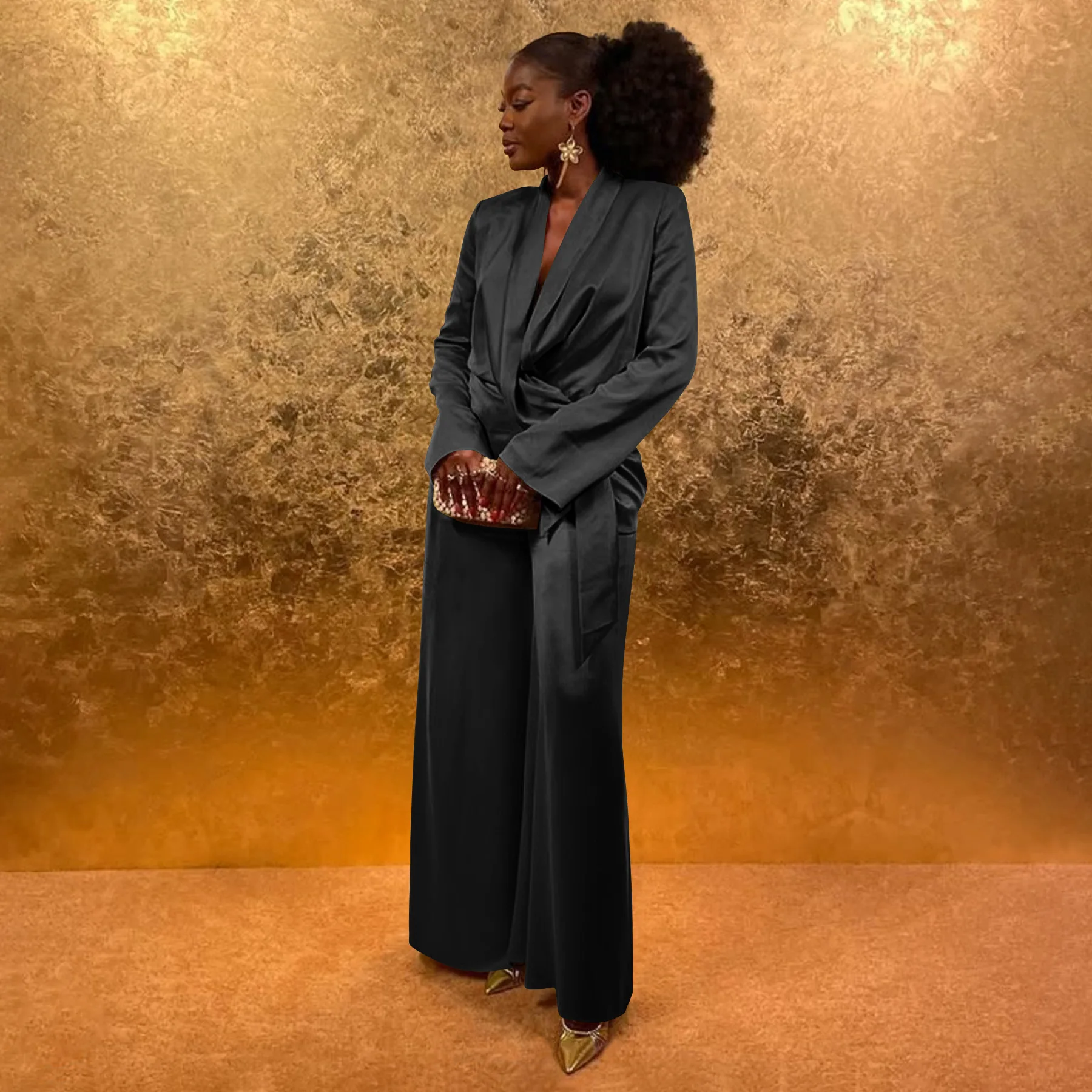 GLCMYAYA Street OL Work Women's Set Long Sleeve Blazers Tops and Wide Leg Pants Suit 2025 Fall Vacation Two 2 Piece Set Outfits GLCMYAYA Street OL Work Women's Set Long Sleeve Blazers Tops and Wide Leg Pants Suit 2025 Fall Vacation Two 2 Piece Set Outfits