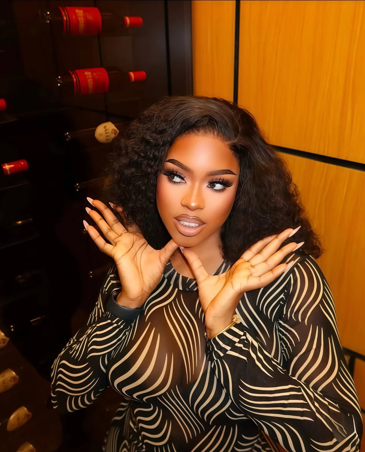 GLCMYAYA Women Set Striped Printed Full Sleeve O-neck T-Shirts +Pencil Pants 2025 Fall Street Tracksuit Two 2 Piece Set Outfits