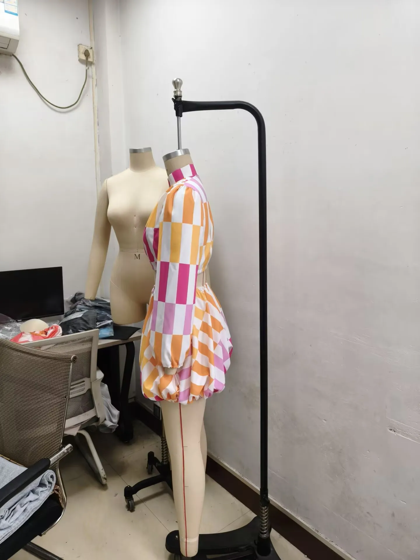 CM.YAYA Women's Set Full Puff Sleeve Striped Print Coats Top + Short Skirts Summer Active Sporty Street Two 2 Piece Sets Outfits CM.YAYA Women's Set Full Puff Sleeve Striped Print Coats Top + Short Skirts Summer Active Sporty Street Two 2 Piece Sets Outfits