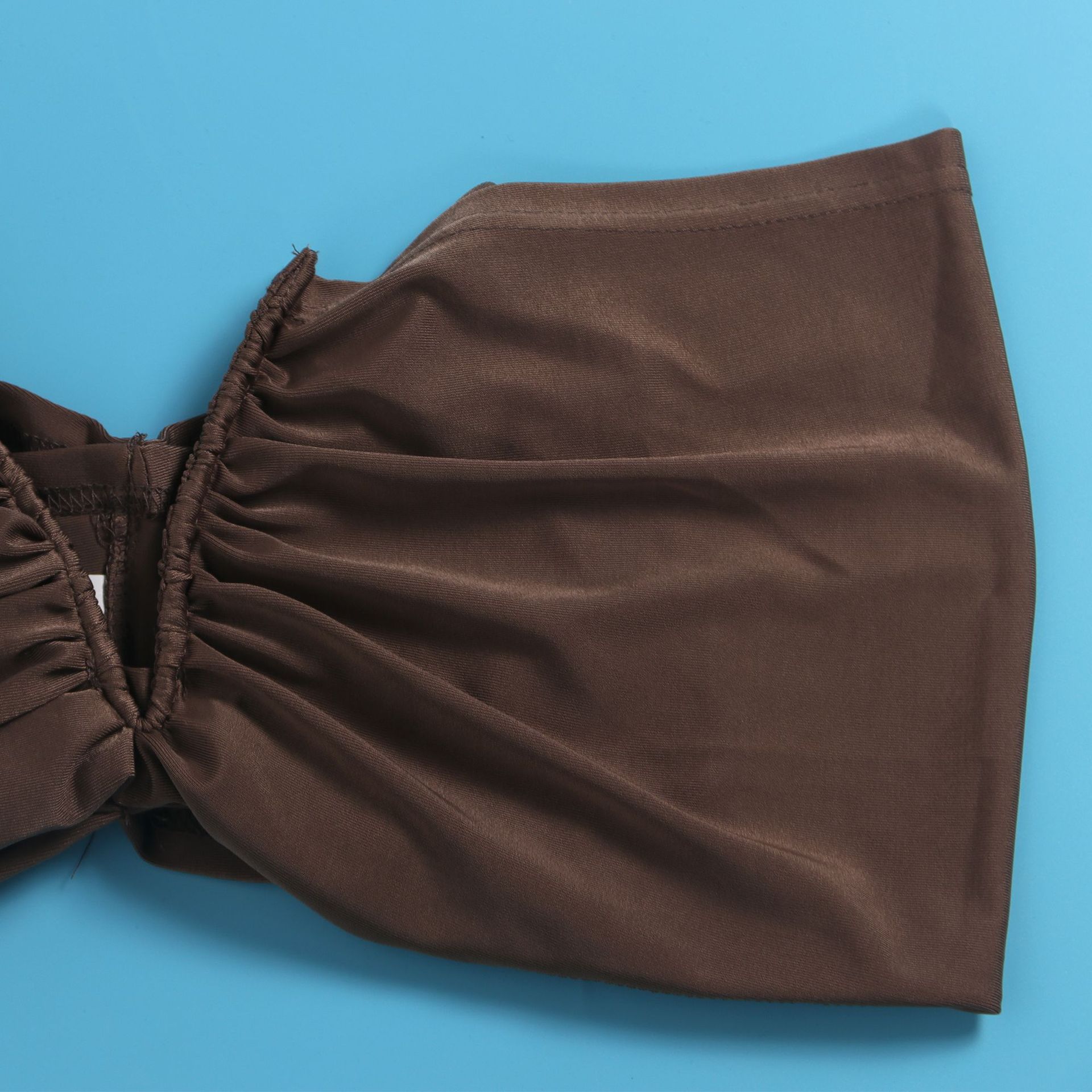 CM.YAYA Stacked Ruched Women's Set Off Shoulder Crop Top and Low Waist Maxi Long Skirts 2023 Sexy Party Two 2 Piece Sets Outfits