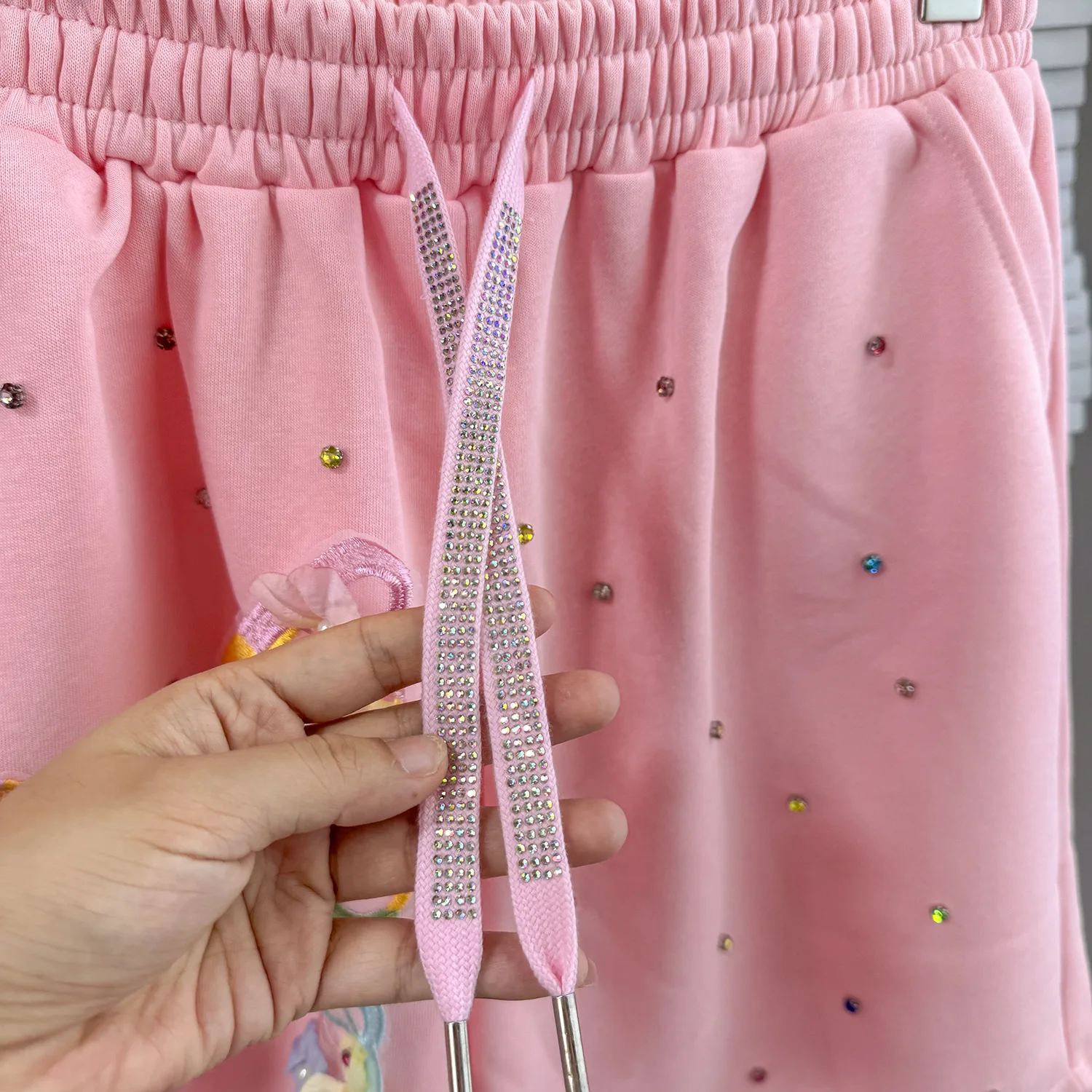 CM.YAYA Fashion Butterfly Floral Beading Women's Set T-shirt and Shorts 2025 Summer Active Two 2 Piece Sets Outfit Tracksuit CM.YAYA Fashion Butterfly Floral Beading Women's Set T-shirt and Shorts 2025 Summer Active Two 2 Piece Sets Outfit Tracksuit