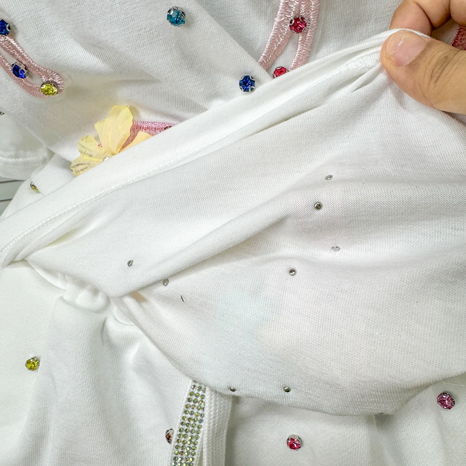 CM.YAYA Fashion Butterfly Floral Beading Women's Set T-shirt and Shorts 2025 Summer Active Two 2 Piece Sets Outfit Tracksuit CM.YAYA Fashion Butterfly Floral Beading Women's Set T-shirt and Shorts 2025 Summer Active Two 2 Piece Sets Outfit Tracksuit