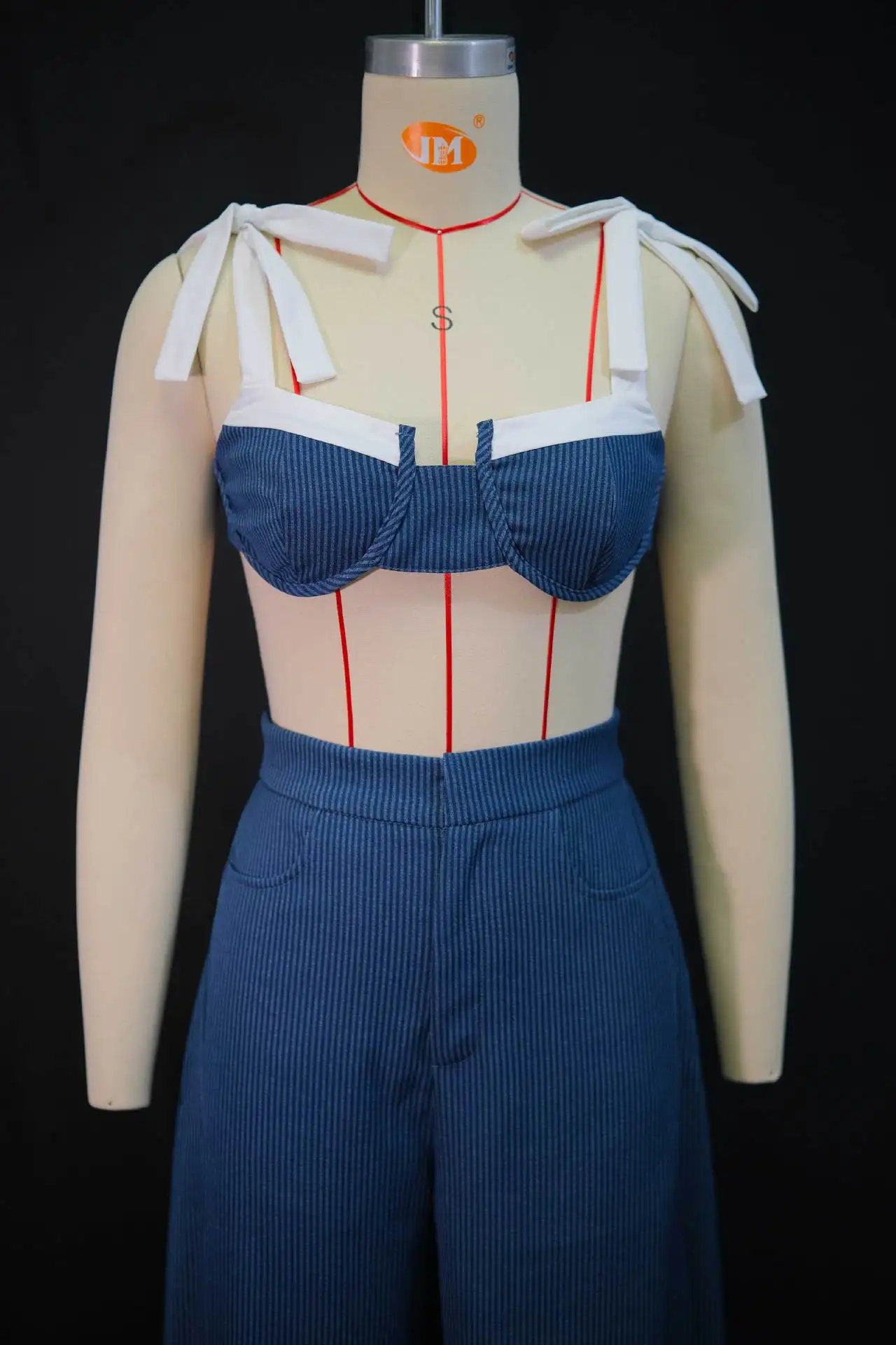 GLCMYAYA Street Women Set Striped Strapless Bow Crop Top and Long Pants 2026 Spring Party Vacation Sexy Two 2 Piece Set Outfits GLCMYAYA Street Women Set Striped Strapless Bow Crop Top and Long Pants 2026 Spring Party Vacation Sexy Two 2 Piece Set Outfits