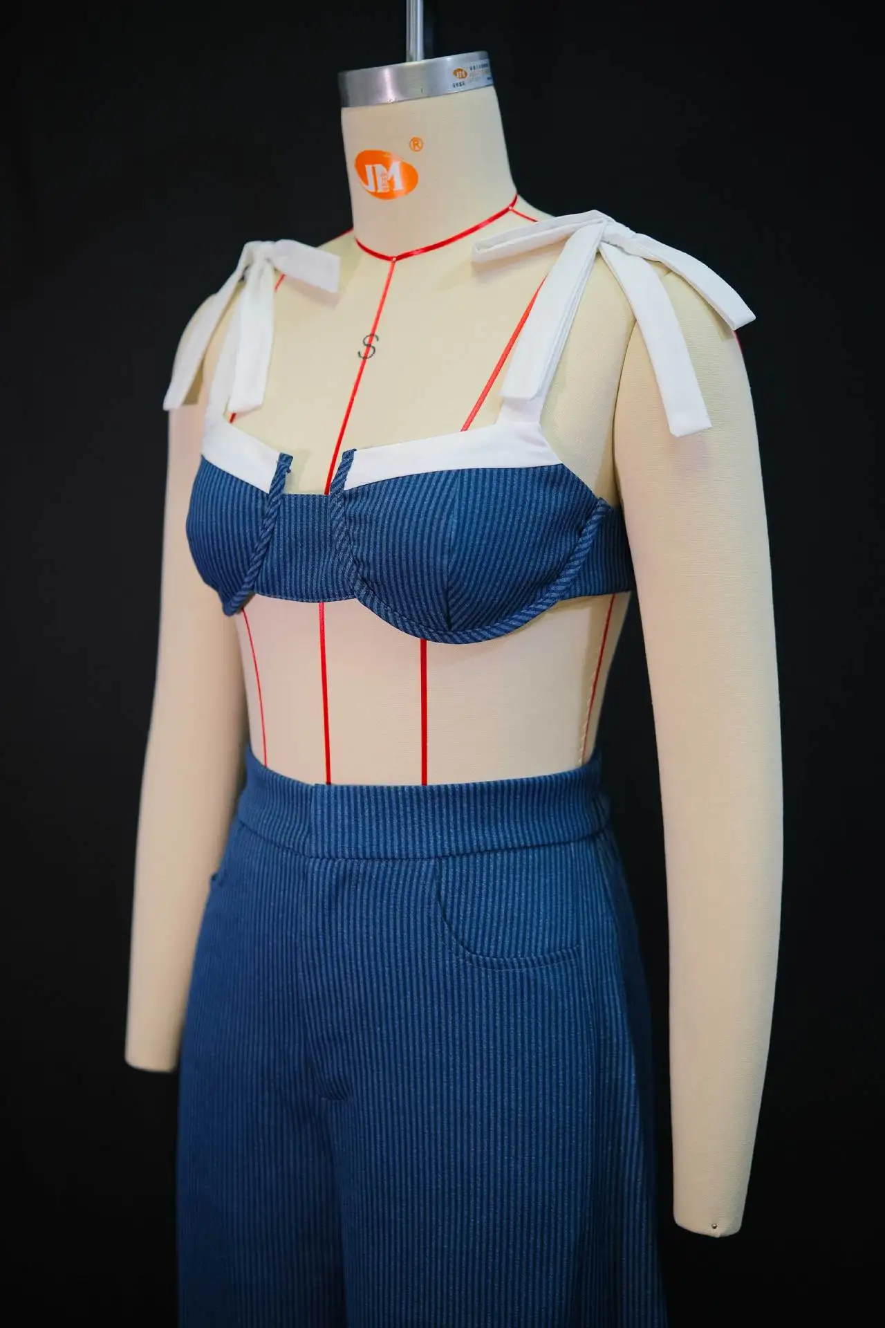 GLCMYAYA Street Women Set Striped Strapless Bow Crop Top and Long Pants 2026 Spring Party Vacation Sexy Two 2 Piece Set Outfits GLCMYAYA Street Women Set Striped Strapless Bow Crop Top and Long Pants 2026 Spring Party Vacation Sexy Two 2 Piece Set Outfits