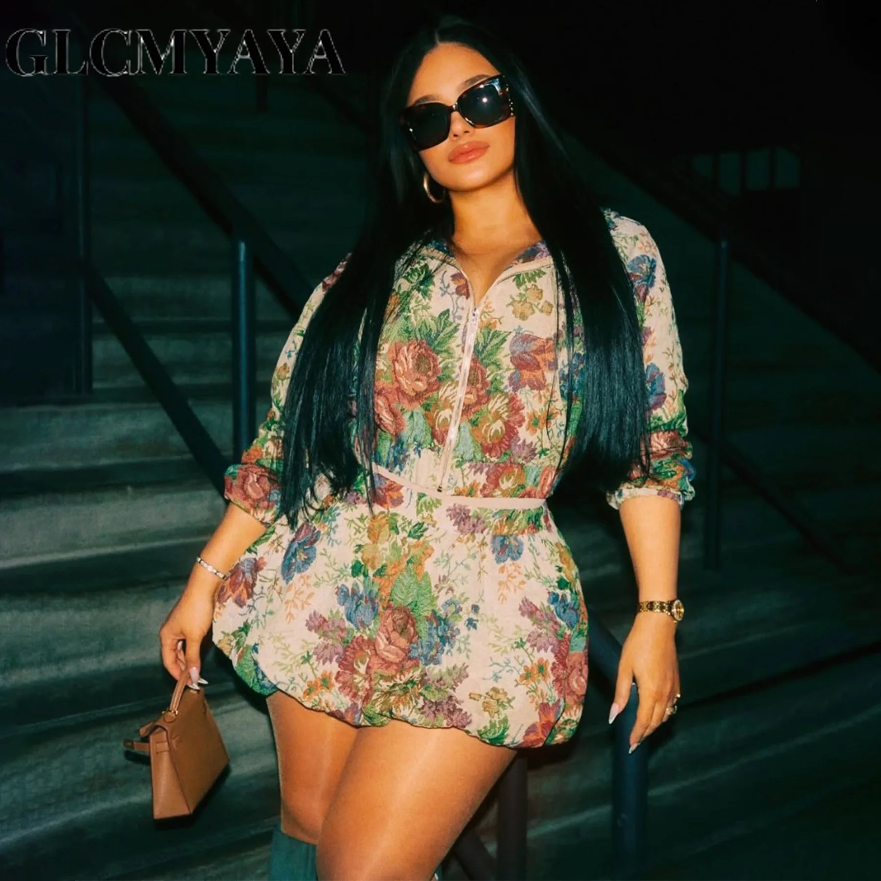 GLCMYAYA Women’s Dress Set Long Sleeve Floral Print Tops Jackets and Mini Skirt Suit 2025 Fall Winter Two 2 Piece Sets Outfits GLCMYAYA Women's Dress Set Long Sleeve Floral Print Tops Jackets and Mini Skirt Suit 2025 Fall Winter Two 2 Piece Sets Outfits