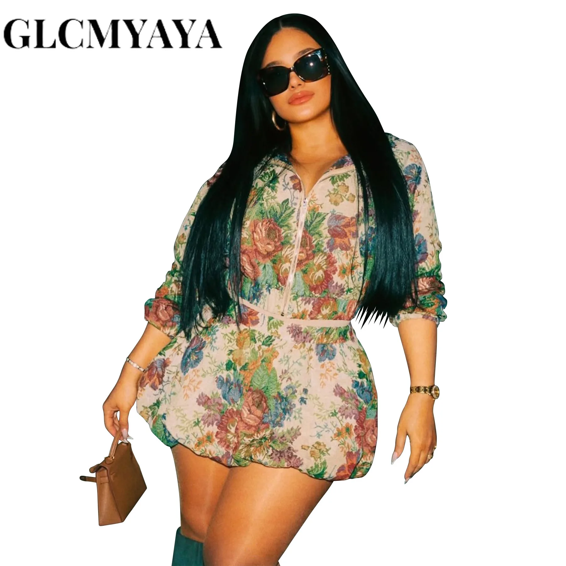 GLCMYAYA Women’s Dress Set Long Sleeve Floral Print Tops Jackets and Mini Skirt Suit 2025 Fall Winter Two 2 Piece Sets Outfits GLCMYAYA Women's Dress Set Long Sleeve Floral Print Tops Jackets and Mini Skirt Suit 2025 Fall Winter Two 2 Piece Sets Outfits