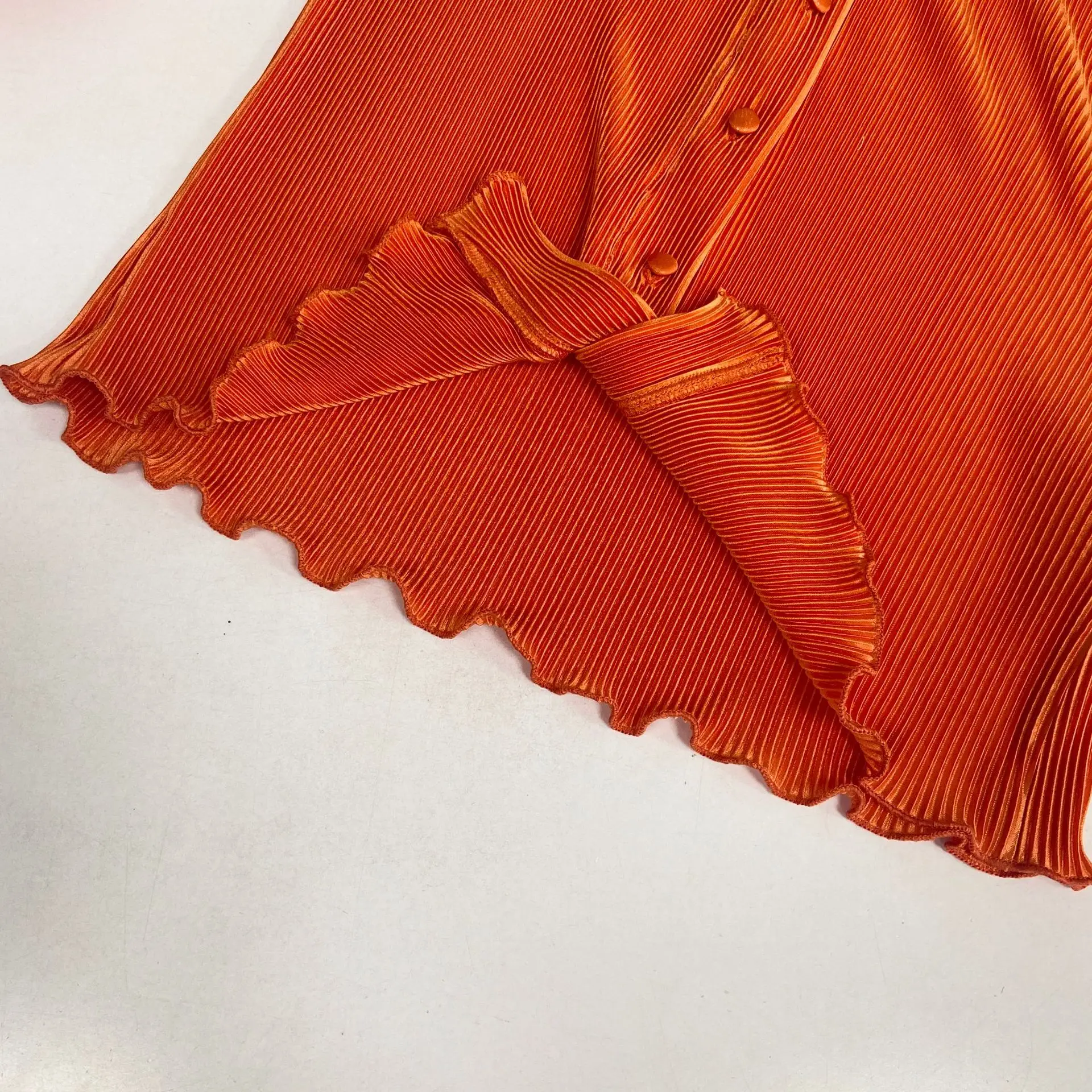 CM.YAYA Pleated Solid Women Set Long Sleeve Shirts and Straight Wide Leg Pants Suits Tracksuit Two Piece Set Fitness Outfits