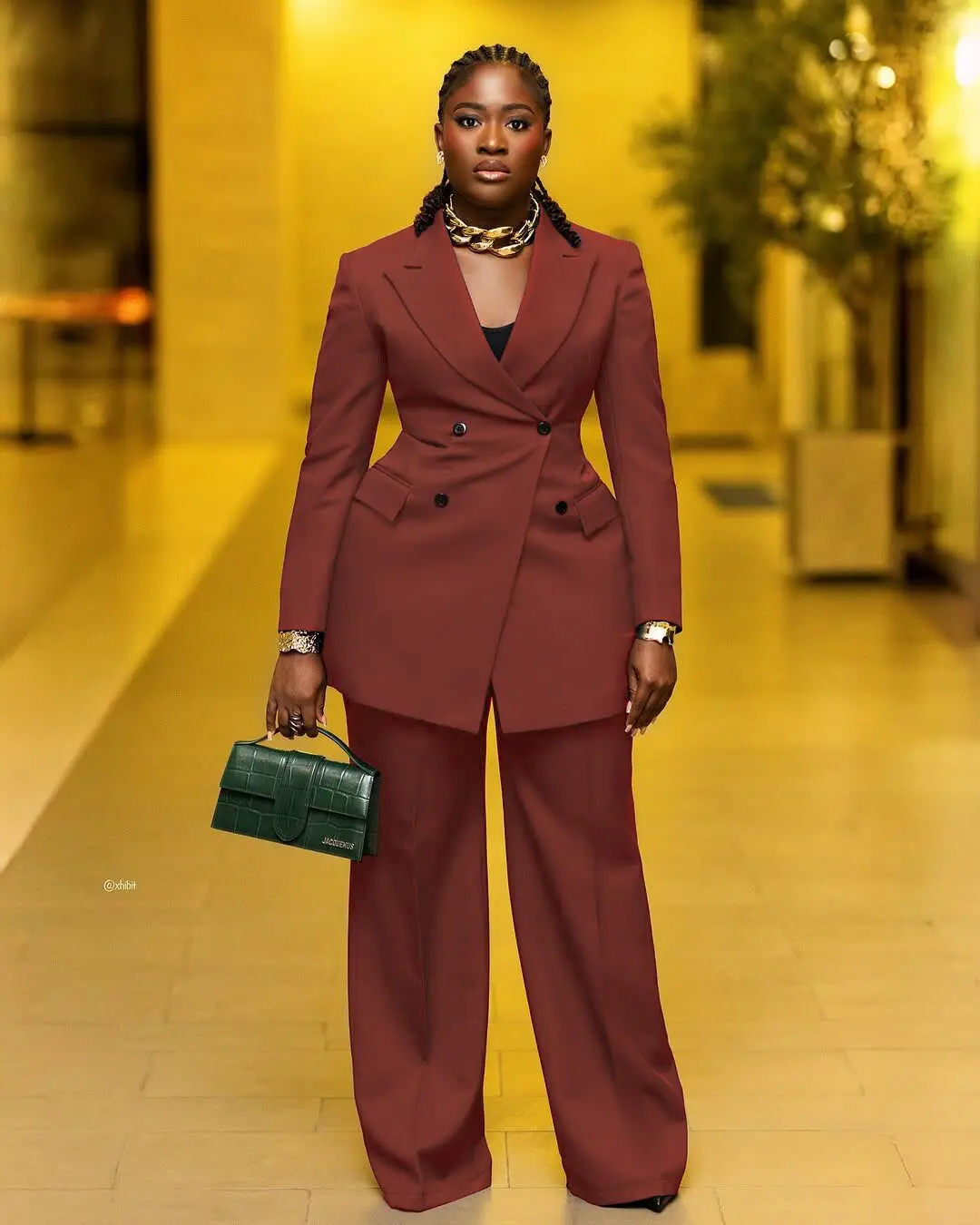 CM.YAYA Elegant Women Long Sleeve Double Button Blazer and Pants Suits 2025 Chic Streetwear Fall Fashion Two 2 Piece Set Outfits CM.YAYA Elegant Women Long Sleeve Double Button Blazer and Pants Suits 2025 Chic Streetwear Fall Fashion Two 2 Piece Set Outfits