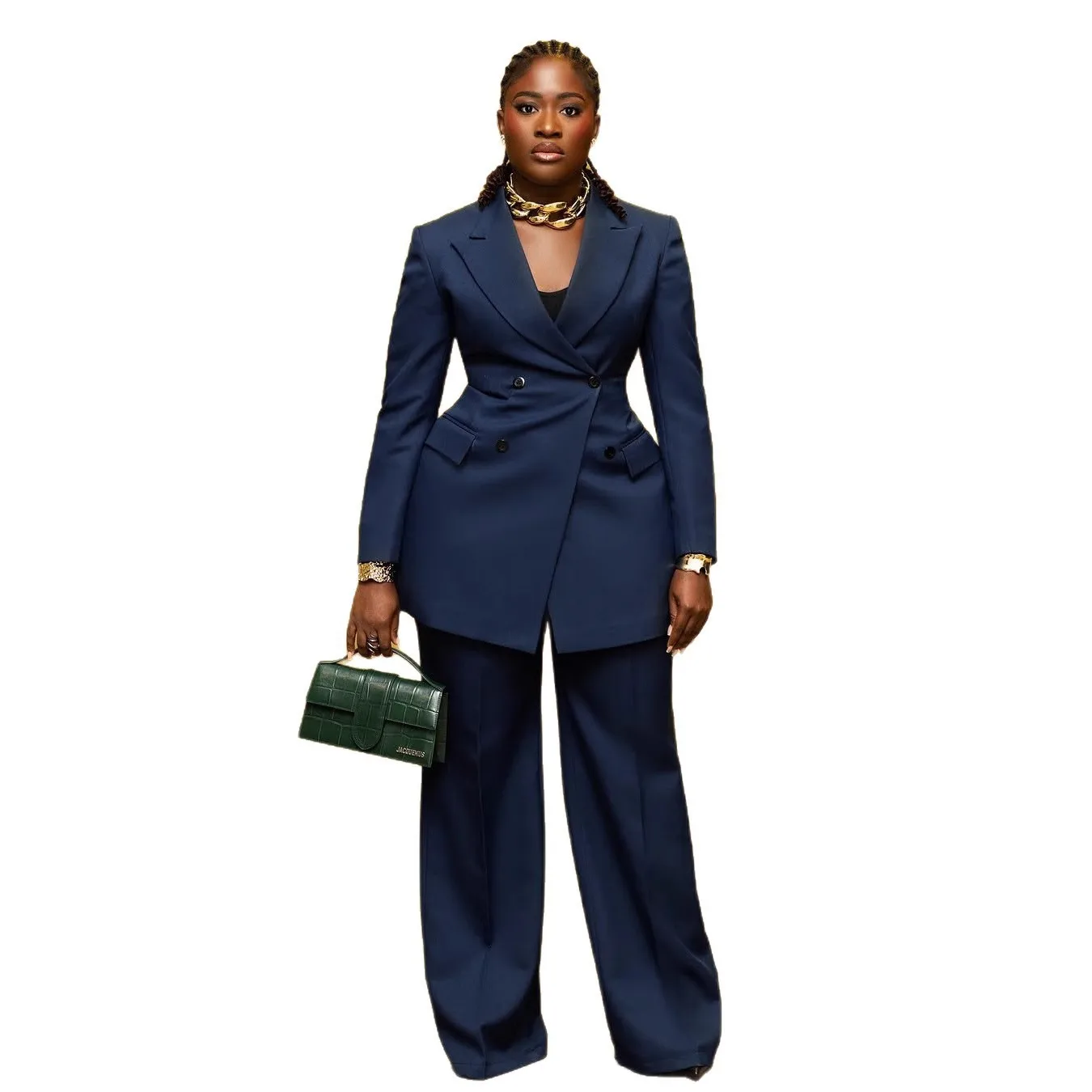 CM.YAYA Elegant Women Long Sleeve Double Button Blazer and Pants Suits 2025 Chic Streetwear Fall Fashion Two 2 Piece Set Outfits CM.YAYA Elegant Women Long Sleeve Double Button Blazer and Pants Suits 2025 Chic Streetwear Fall Fashion Two 2 Piece Set Outfits