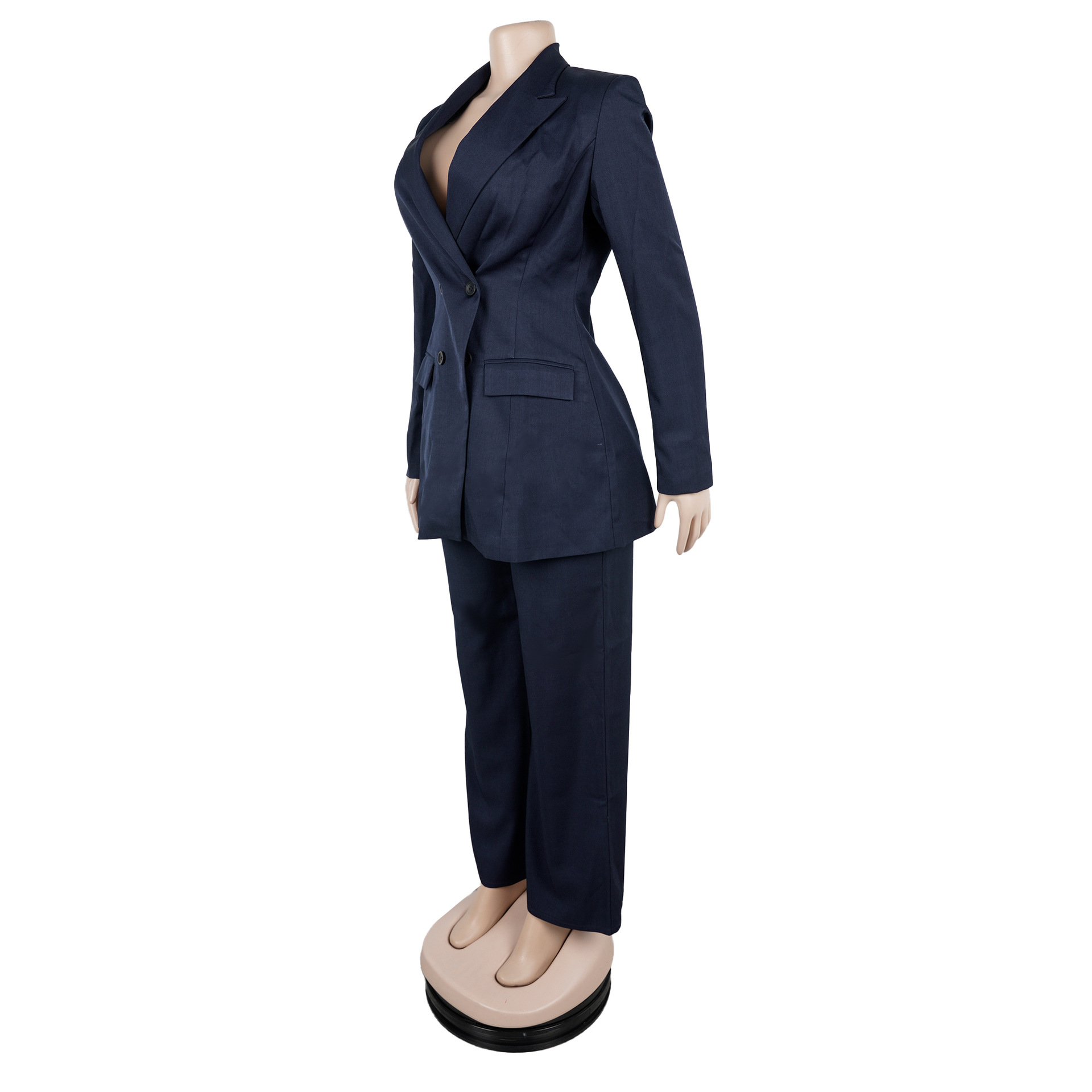CM.YAYA Elegant Women Long Sleeve Double Button Blazer and Pants Suits 2025 Chic Streetwear Fall Fashion Two 2 Piece Set Outfits CM.YAYA Elegant Women Long Sleeve Double Button Blazer and Pants Suits 2025 Chic Streetwear Fall Fashion Two 2 Piece Set Outfits