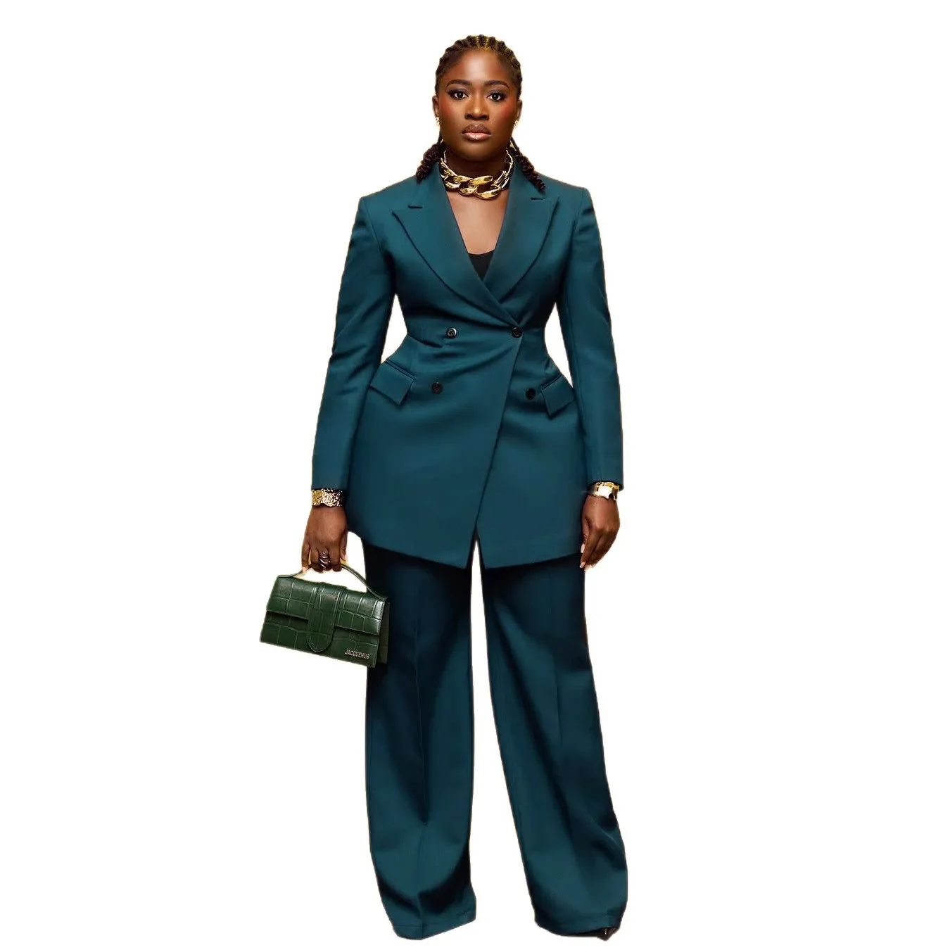 CM.YAYA Elegant Women Long Sleeve Double Button Blazer and Pants Suits 2025 Chic Streetwear Fall Fashion Two 2 Piece Set Outfits CM.YAYA Elegant Women Long Sleeve Double Button Blazer and Pants Suits 2025 Chic Streetwear Fall Fashion Two 2 Piece Set Outfits