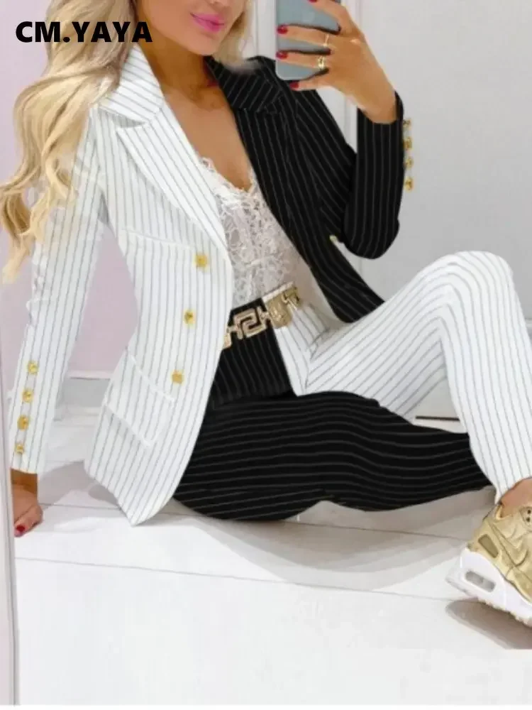 CM.YAYA Elegant INS Paisley Butterfly Blazer Suit and Pants Two 2 Piece Set Women 2022 Autumn Winter Street Outfit Tracksuit CM.YAYA Elegant INS Paisley Butterfly Blazer Suit and Pants Two 2 Piece Set Women 2022 Autumn Winter Street Outfit Tracksuit