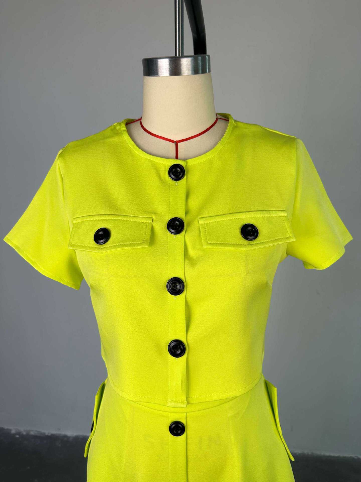 CM.YAYA Women Set Street Short Sleeve O-Neck Button Tops +midi Skirts Suits Two 2 Piece Sets 2024 Summer OL Fitness Tracksuits