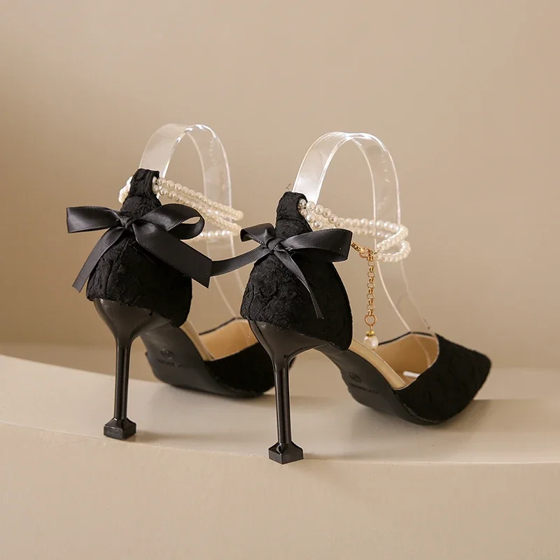 2025 Spring and Autumn New Fashionable Comfortable Elegant and Versatile Hollow Shoes with Baotou and Strap High Heels 2025 Spring and Autumn New Fashionable Comfortable Elegant and Versatile Hollow Shoes with Baotou and Strap High Heels