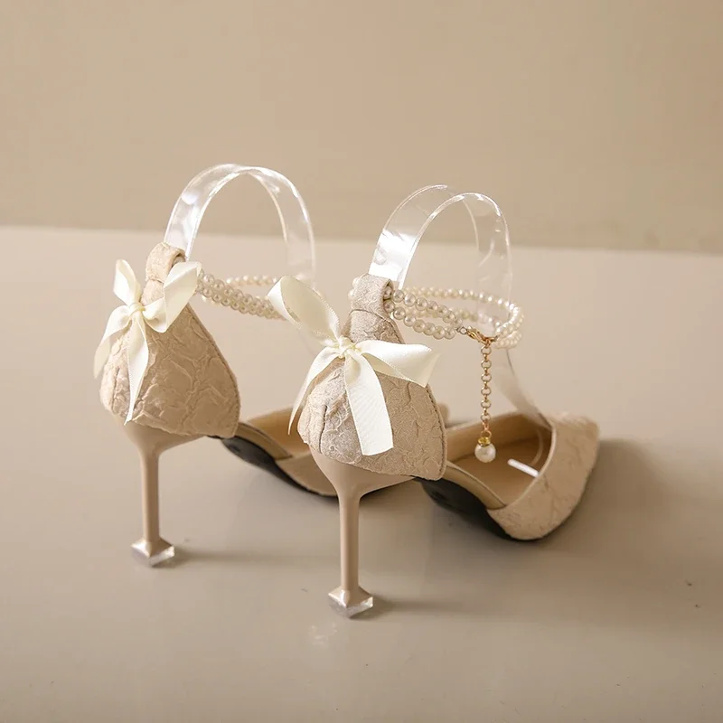 2025 Spring and Autumn New Fashionable Comfortable Elegant and Versatile Hollow Shoes with Baotou and Strap High Heels 2025 Spring and Autumn New Fashionable Comfortable Elegant and Versatile Hollow Shoes with Baotou and Strap High Heels