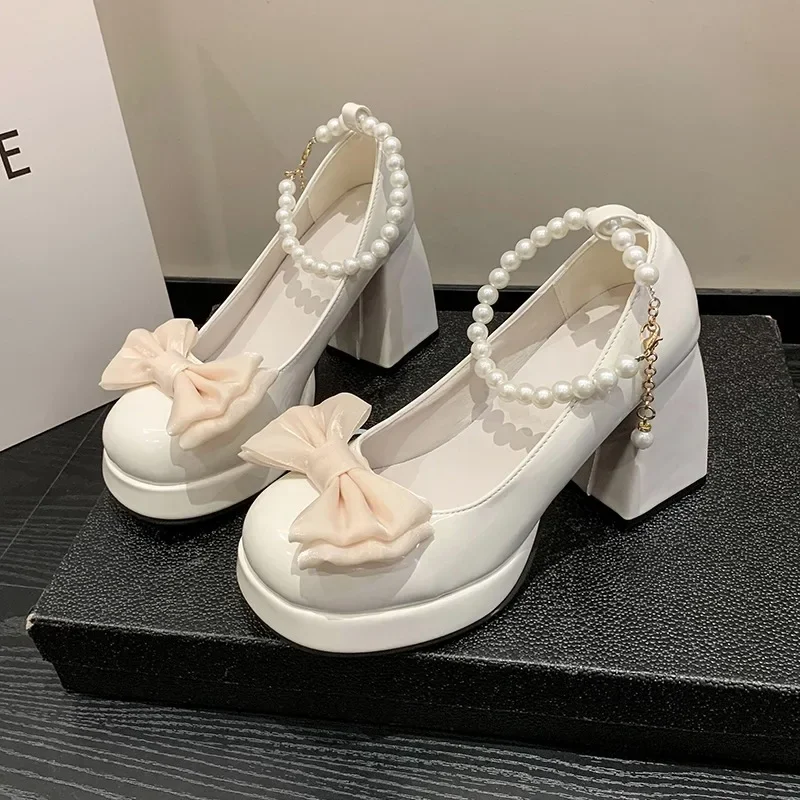 Elegant Shoes for Women High Heels Mary Jane Shoes New Fashion Platform Women Pumps Luxury Wedding Shoes Bride Zapatos De Mujer Elegant Shoes for Women High Heels Mary Jane Shoes New Fashion Platform Women Pumps Luxury Wedding Shoes Bride Zapatos De Mujer