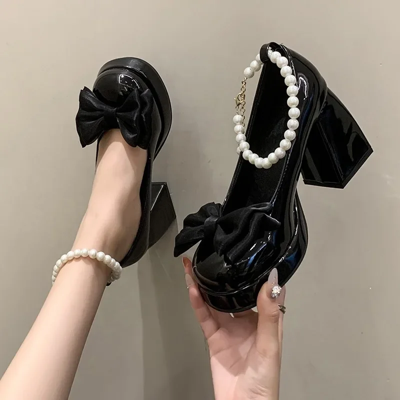 Elegant Shoes for Women High Heels Mary Jane Shoes New Fashion Platform Women Pumps Luxury Wedding Shoes Bride Zapatos De Mujer Elegant Shoes for Women High Heels Mary Jane Shoes New Fashion Platform Women Pumps Luxury Wedding Shoes Bride Zapatos De Mujer