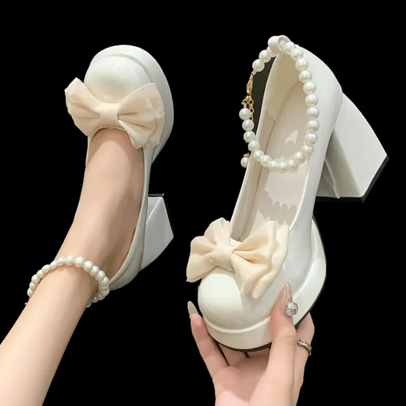Elegant Shoes for Women High Heels Mary Jane Shoes New Fashion Platform Women Pumps Luxury Wedding Shoes Bride Zapatos De Mujer Elegant Shoes for Women High Heels Mary Jane Shoes New Fashion Platform Women Pumps Luxury Wedding Shoes Bride Zapatos De Mujer