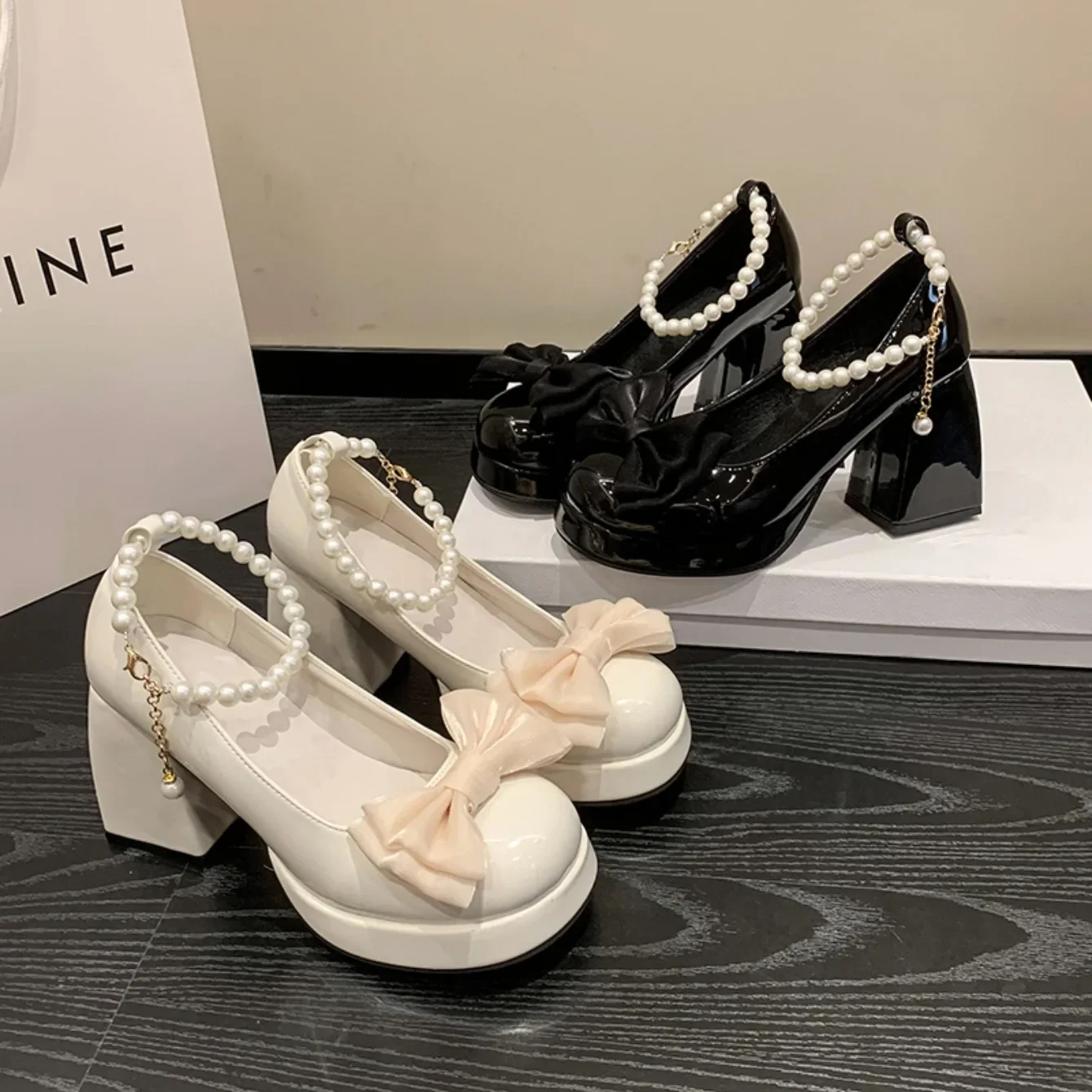 Elegant Shoes for Women High Heels Mary Jane Shoes New Fashion Platform Women Pumps Luxury Wedding Shoes Bride Zapatos De Mujer Elegant Shoes for Women High Heels Mary Jane Shoes New Fashion Platform Women Pumps Luxury Wedding Shoes Bride Zapatos De Mujer