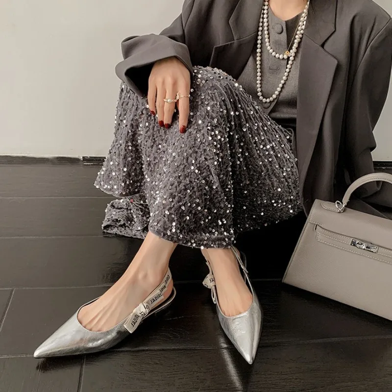 2025 New Women's Fashionable Spring New Simple Loafers Outdoor Walking Comfortable Shallow Slip-On Women's Flat Shoes Plus Size