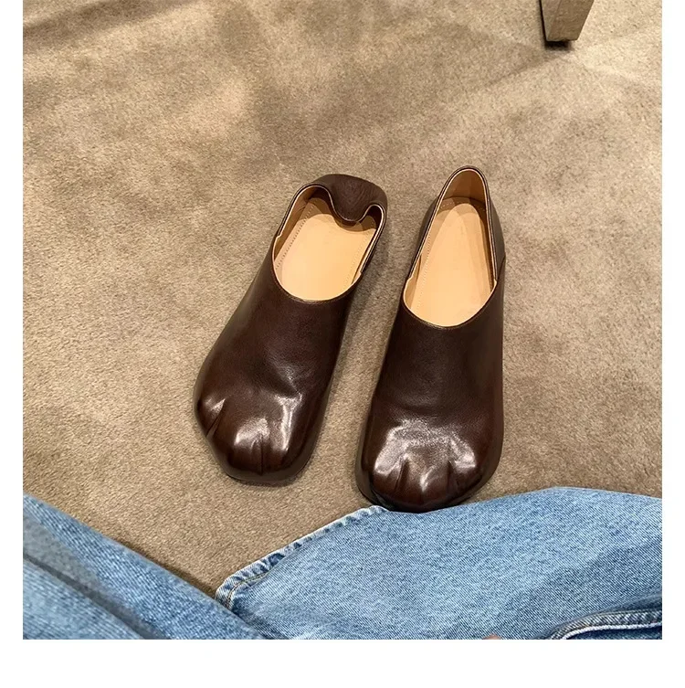 2025 New Style Cat Claws Leather Flats Solid Slip On Leisure Dress Shoes Lovely Girls Fashion Concise Comfy Niche Design Shoes 2025 New Style Cat Claws Leather Flats Solid Slip On Leisure Dress Shoes Lovely Girls Fashion Concise Comfy Niche Design Shoes