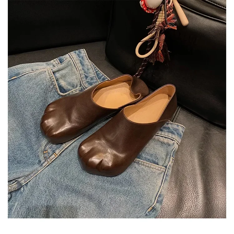 2025 New Style Cat Claws Leather Flats Solid Slip On Leisure Dress Shoes Lovely Girls Fashion Concise Comfy Niche Design Shoes 2025 New Style Cat Claws Leather Flats Solid Slip On Leisure Dress Shoes Lovely Girls Fashion Concise Comfy Niche Design Shoes