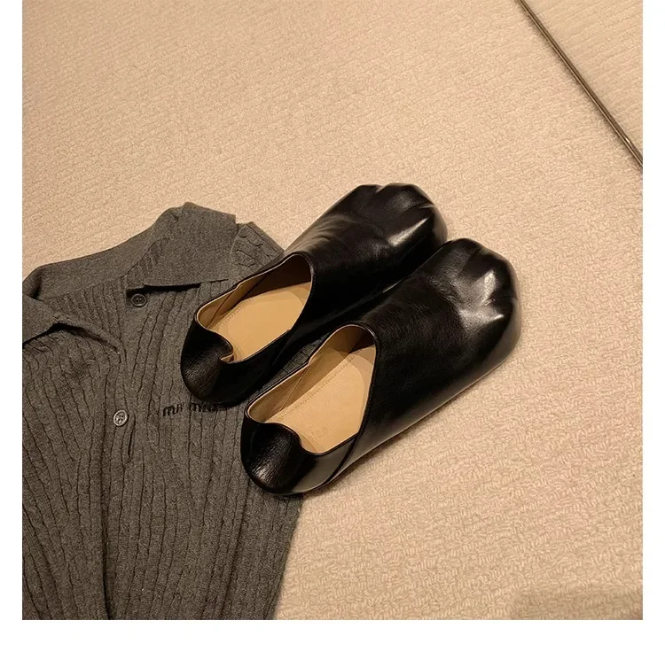 2025 New Style Cat Claws Leather Flats Solid Slip On Leisure Dress Shoes Lovely Girls Fashion Concise Comfy Niche Design Shoes 2025 New Style Cat Claws Leather Flats Solid Slip On Leisure Dress Shoes Lovely Girls Fashion Concise Comfy Niche Design Shoes