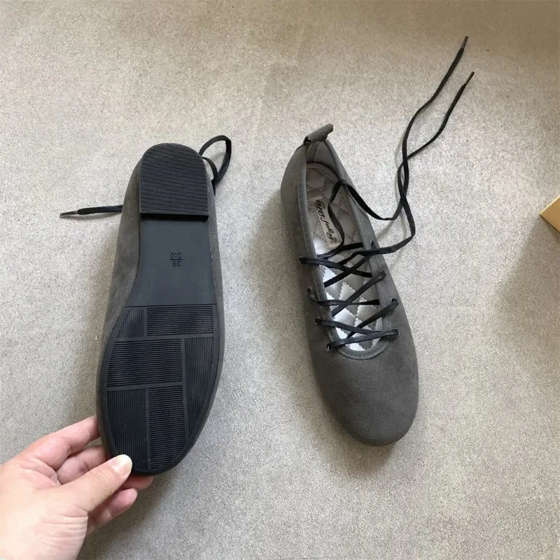 Spring 2025 Women’s Ballet Flats Soft Low Heel Flat Shoes Casual Versatile Comfortable Round Toe Leather Shoes Spring 2025 Women's Ballet Flats Soft Low Heel Flat Shoes Casual Versatile Comfortable Round Toe Leather Shoes