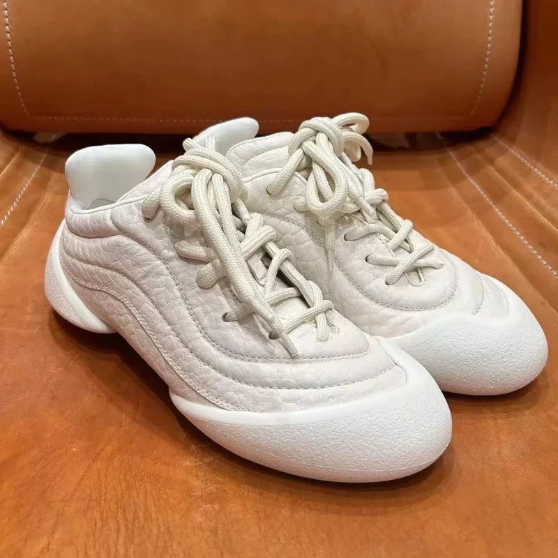 Genuine Leather Large Size Forrest Gump Women Shoes 2025 Designer Little White Shoes Couple Retro Leisure Sports Shoes Genuine Leather Large Size Forrest Gump Women Shoes 2025 Designer Little White Shoes Couple Retro Leisure Sports Shoes