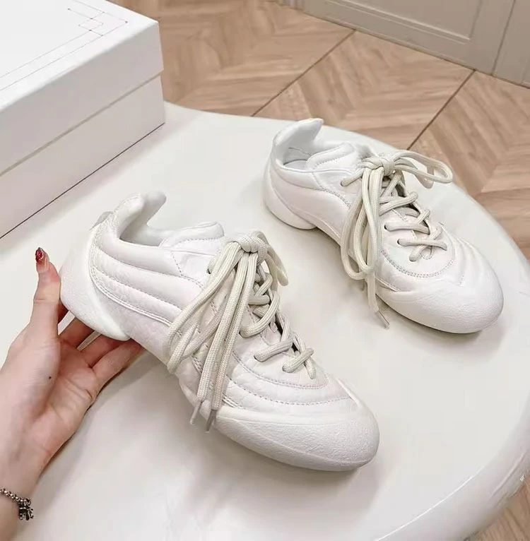 Genuine Leather Large Size Forrest Gump Women Shoes 2025 Designer Little White Shoes Couple Retro Leisure Sports Shoes