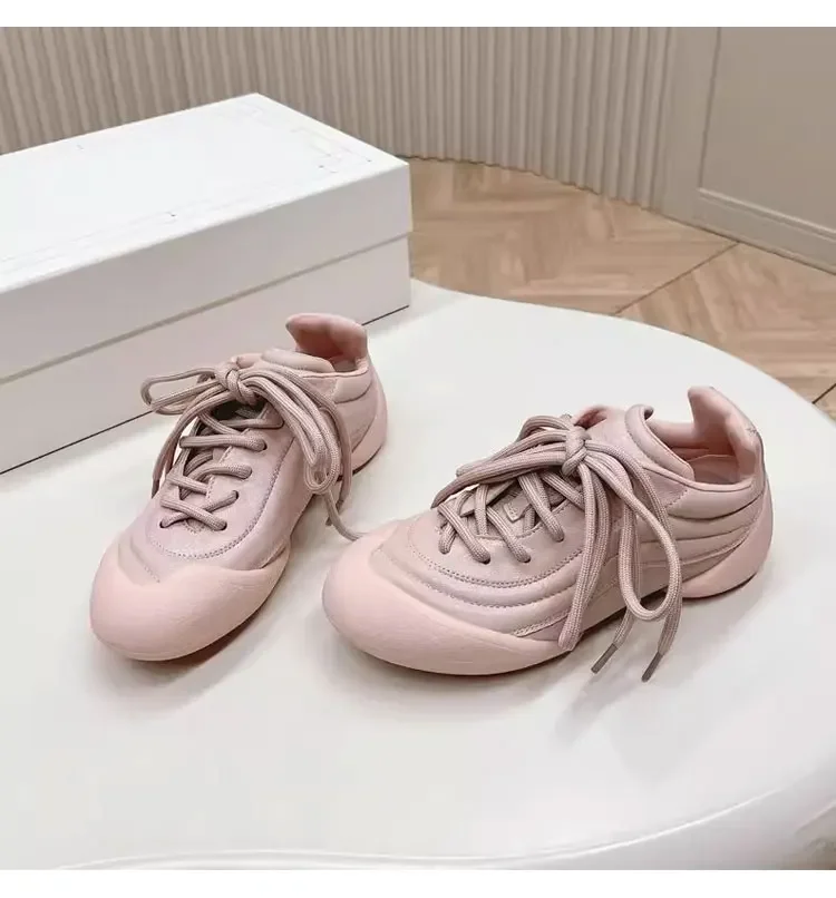 Genuine Leather Large Size Forrest Gump Women Shoes 2025 Designer Little White Shoes Couple Retro Leisure Sports Shoes