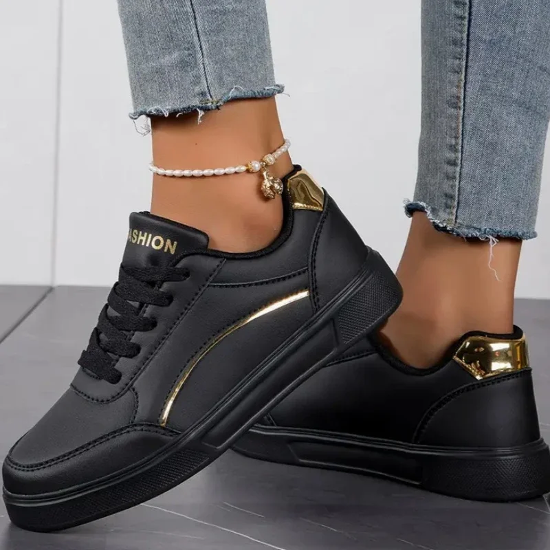 Hot Sell Women's Shoes Lightweight Casual Shoes Fashion Walking Shoes White Lace-up Sneakers Plus Size Platform Vulcanized Shoe