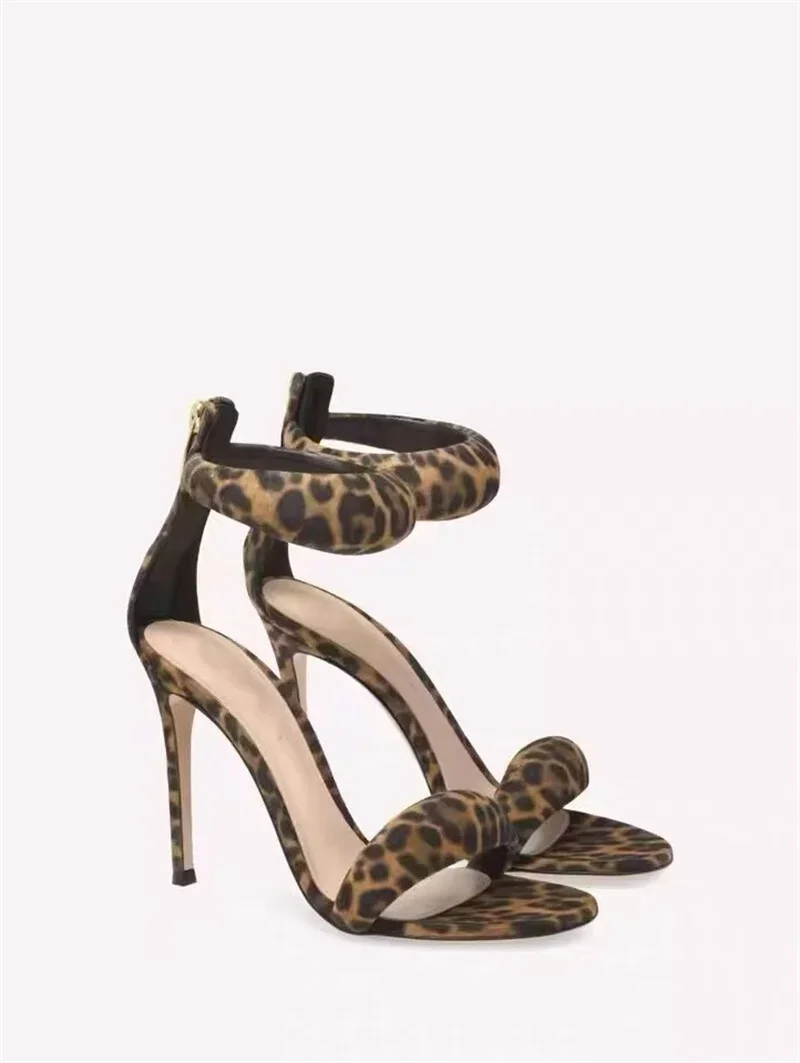 High Quality Soft Cozy Leather Ankle Wrap Zip Sandal Women Summer Fashion Open Toe Gladiator Heels Wedding Banquet Shoes High Quality Soft Cozy Leather Ankle Wrap Zip Sandal Women Summer Fashion Open Toe Gladiator Heels Wedding Banquet Shoes