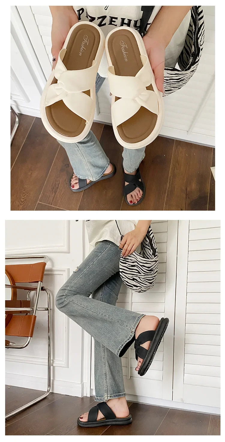 Fashionable Summer Women's Slippers Pearl Casual Beach Shoes Indoor Anti-Slip Outerwear Home Use PVC Sole Female Footwear Fashionable Summer Women's Slippers Pearl Casual Beach Shoes Indoor Anti-Slip Outerwear Home Use PVC Sole Female Footwear