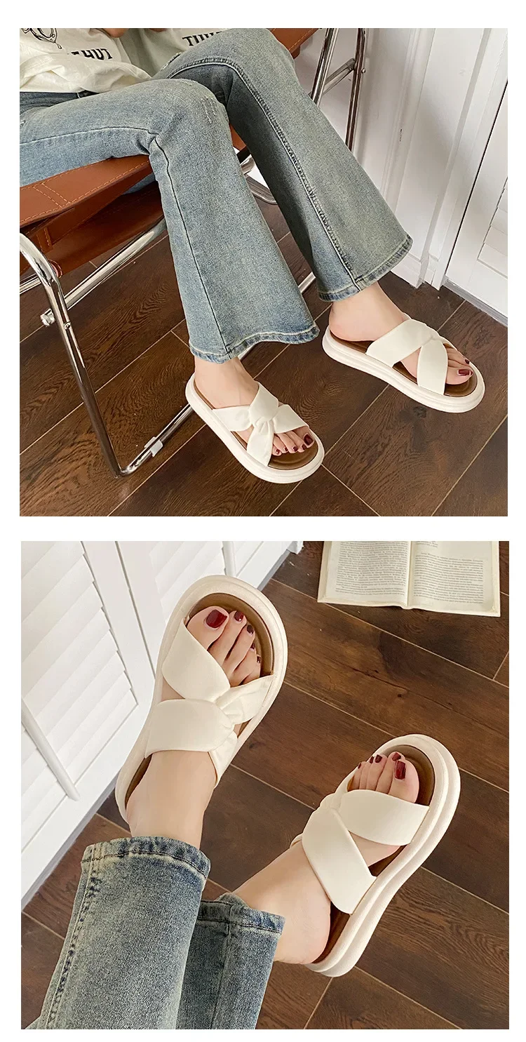 Fashionable Summer Women's Slippers Pearl Casual Beach Shoes Indoor Anti-Slip Outerwear Home Use PVC Sole Female Footwear Fashionable Summer Women's Slippers Pearl Casual Beach Shoes Indoor Anti-Slip Outerwear Home Use PVC Sole Female Footwear