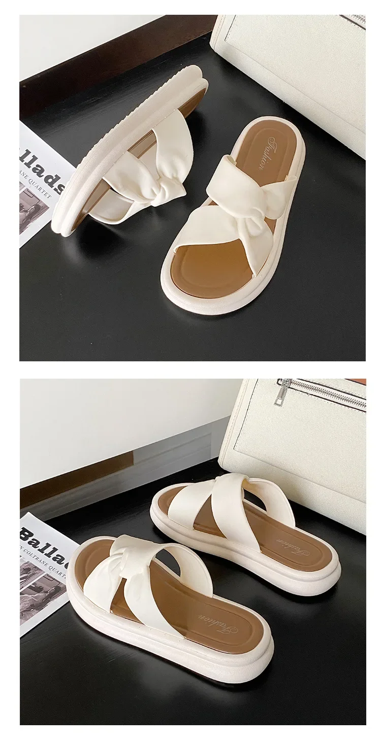 Fashionable Summer Women's Slippers Pearl Casual Beach Shoes Indoor Anti-Slip Outerwear Home Use PVC Sole Female Footwear Fashionable Summer Women's Slippers Pearl Casual Beach Shoes Indoor Anti-Slip Outerwear Home Use PVC Sole Female Footwear