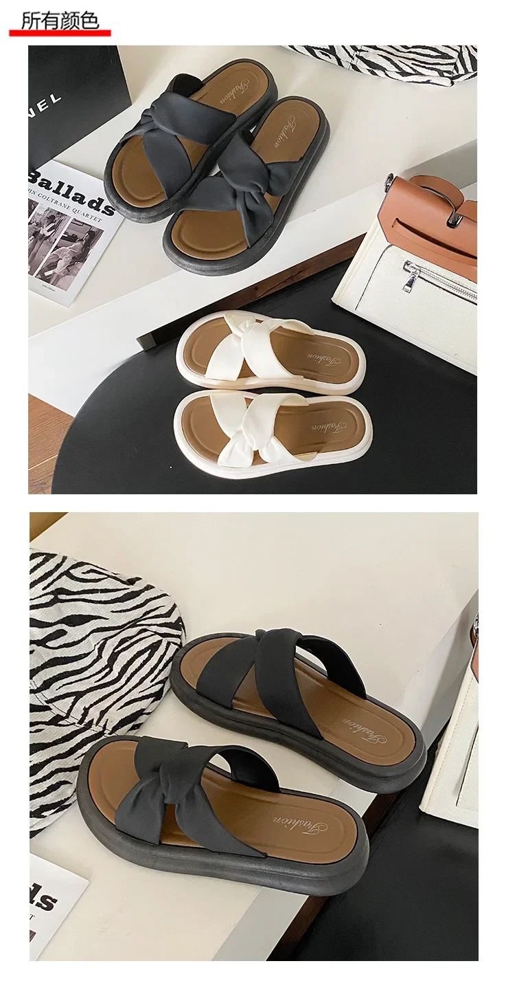 Fashionable Summer Women's Slippers Pearl Casual Beach Shoes Indoor Anti-Slip Outerwear Home Use PVC Sole Female Footwear Fashionable Summer Women's Slippers Pearl Casual Beach Shoes Indoor Anti-Slip Outerwear Home Use PVC Sole Female Footwear