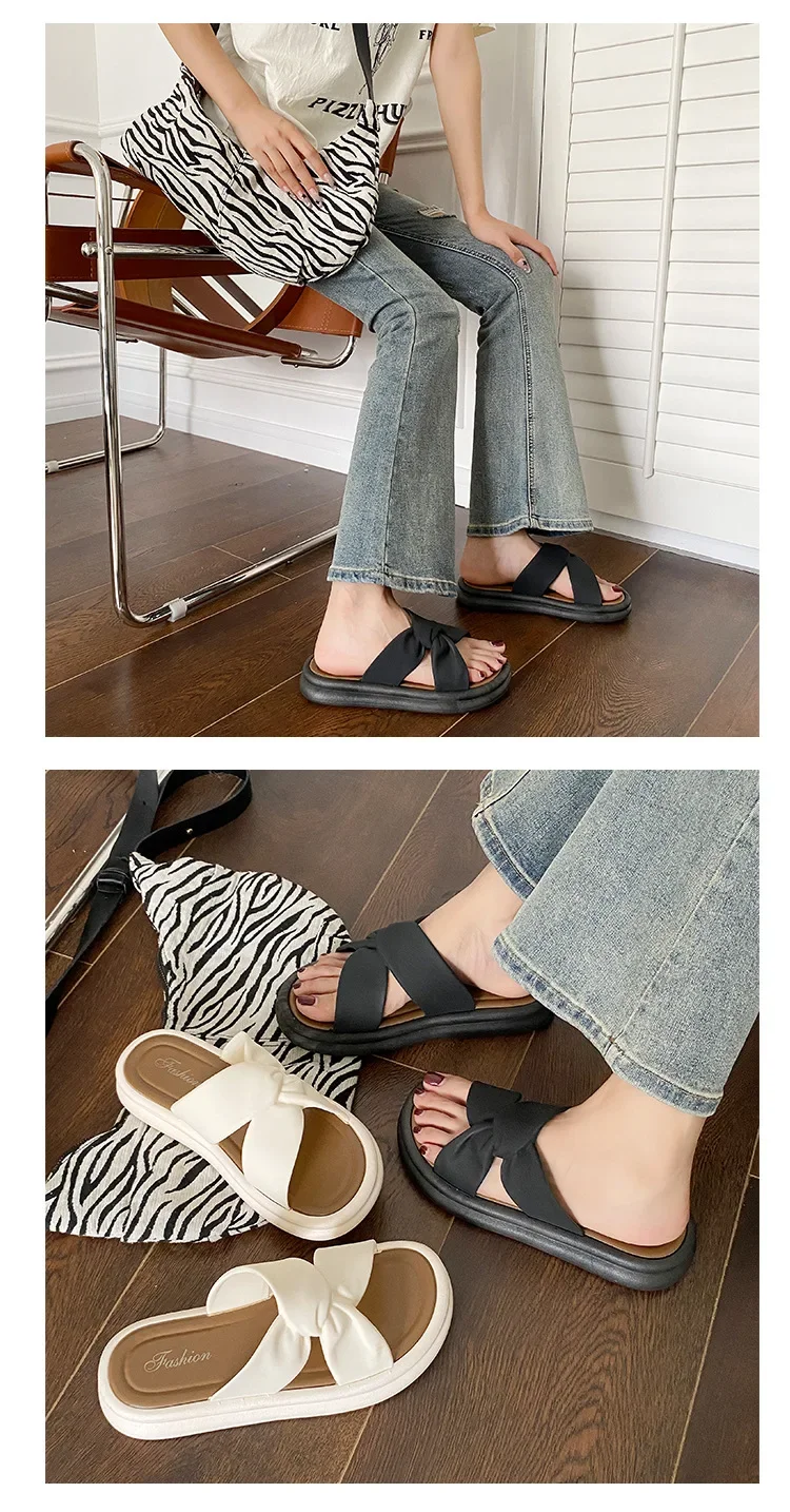 Fashionable Summer Women's Slippers Pearl Casual Beach Shoes Indoor Anti-Slip Outerwear Home Use PVC Sole Female Footwear Fashionable Summer Women's Slippers Pearl Casual Beach Shoes Indoor Anti-Slip Outerwear Home Use PVC Sole Female Footwear