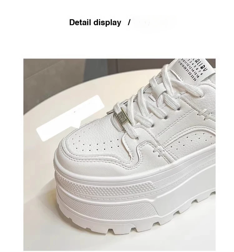 Women 9CM Platform Sneakers Casual Outdoor Simple Design Skateboard Comfortable Lace Up Sneakers Running Sports Shoes Female 40 Women 9CM Platform Sneakers Casual Outdoor Simple Design Skateboard Comfortable Lace Up Sneakers Running Sports Shoes Female 40