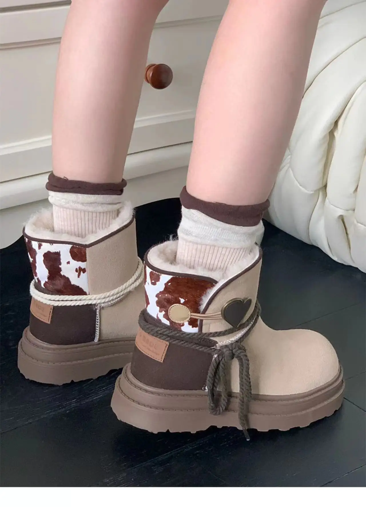 Winter Women Snow Boots Platform Warm Fur Casual Outdoor High Top Shoes Heart Design Plush Ankle Boots High Quality Cotton Shoes Winter Women Snow Boots Platform Warm Fur Casual Outdoor High Top Shoes Heart Design Plush Ankle Boots High Quality Cotton Shoes