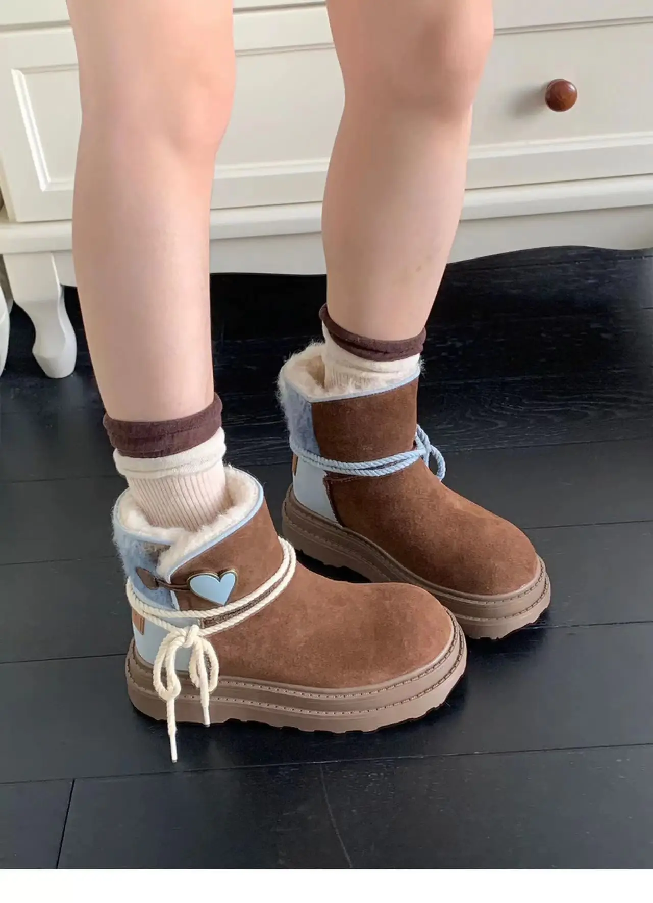 Winter Women Snow Boots Platform Warm Fur Casual Outdoor High Top Shoes Heart Design Plush Ankle Boots High Quality Cotton Shoes Winter Women Snow Boots Platform Warm Fur Casual Outdoor High Top Shoes Heart Design Plush Ankle Boots High Quality Cotton Shoes