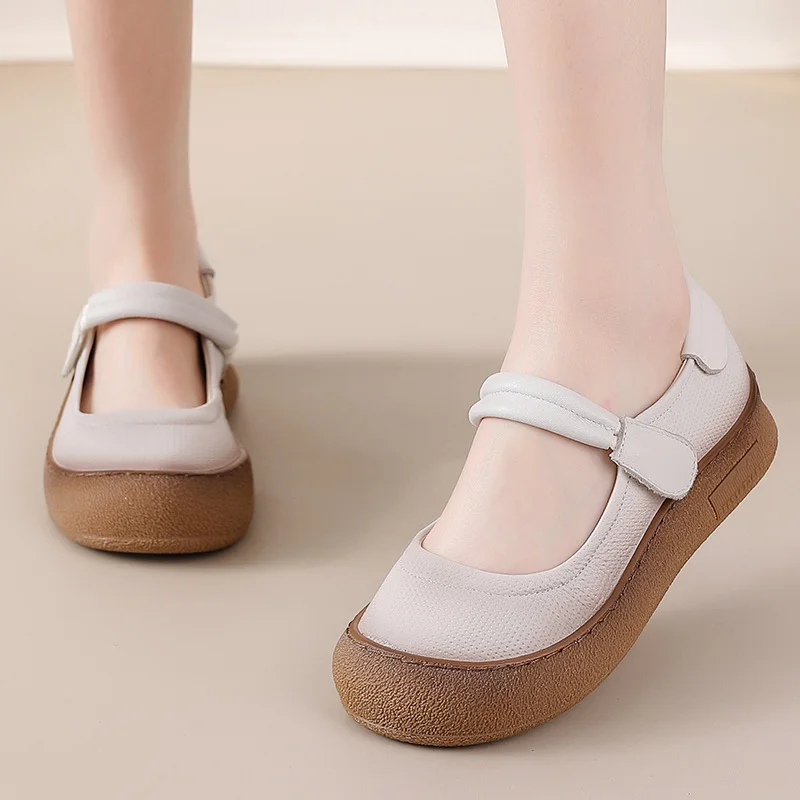 Women’s Genuine Leather Comfort Flats Hollow Mary Jane Shoes Fashion Lightweight Soft Hook Loop Nurse Shoes Woman Strap Moccasin Women’s Genuine Leather Comfort Flats Hollow Mary Jane Shoes Fashion Lightweight Soft Hook Loop Nurse Shoes Woman Strap Moccasin