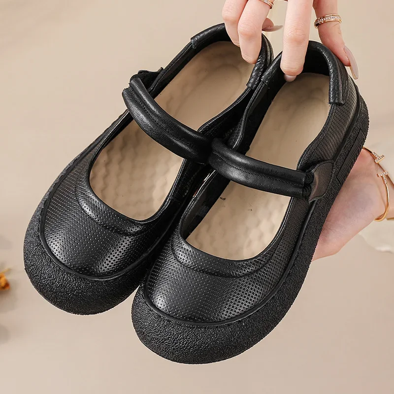 Women’s Genuine Leather Comfort Flats Hollow Mary Jane Shoes Fashion Lightweight Soft Hook Loop Nurse Shoes Woman Strap Moccasin Women’s Genuine Leather Comfort Flats Hollow Mary Jane Shoes Fashion Lightweight Soft Hook Loop Nurse Shoes Woman Strap Moccasin