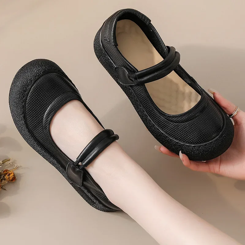 Women’s Genuine Leather Comfort Flats Hollow Mary Jane Shoes Fashion Lightweight Soft Hook Loop Nurse Shoes Woman Strap Moccasin Women’s Genuine Leather Comfort Flats Hollow Mary Jane Shoes Fashion Lightweight Soft Hook Loop Nurse Shoes Woman Strap Moccasin