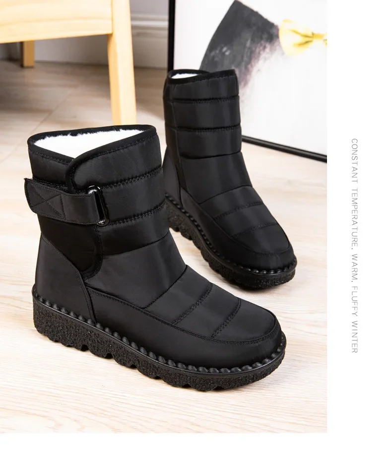 Waterproof Winter Boots for Women 2025 New Faux Fur Long Plush Snow Boots Woman Platform Shoes Warm Cotton Couples Ankle Boots Waterproof Winter Boots for Women 2025 New Faux Fur Long Plush Snow Boots Woman Platform Shoes Warm Cotton Couples Ankle Boots